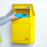 Smart Parcel Box - Wand-Paketkasten Paketbox Paketbriefkasten Postkaten, Entnahme vorne, Gelb - Gelb von SMART PARCEL BOX