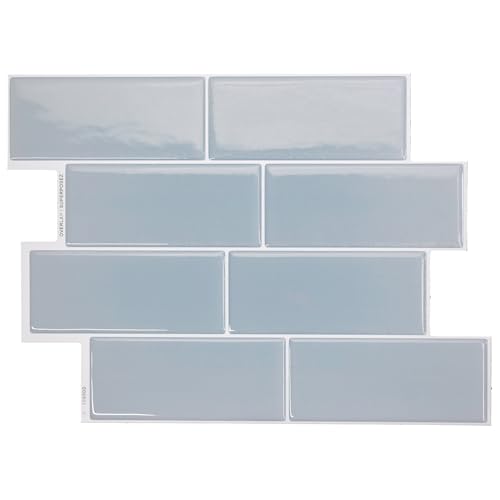 SMART TILES - Selbstklebende - Metro - 4 Bögen mit 29.36 cm x 21.29 cm - 3D-Klebefliesen zum Bekleben von Wandpaneelen für Küche und Bad von SMART TILES