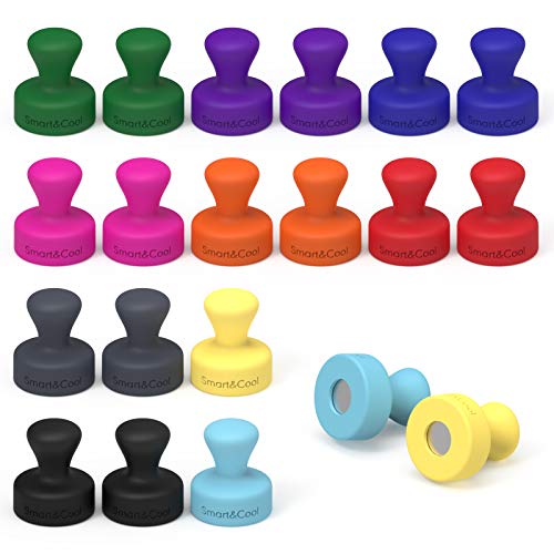 SMART&COOL 20er Silikon Bunte Push Pin Magnete/Kühlschrankmagnete von SMART&COOL