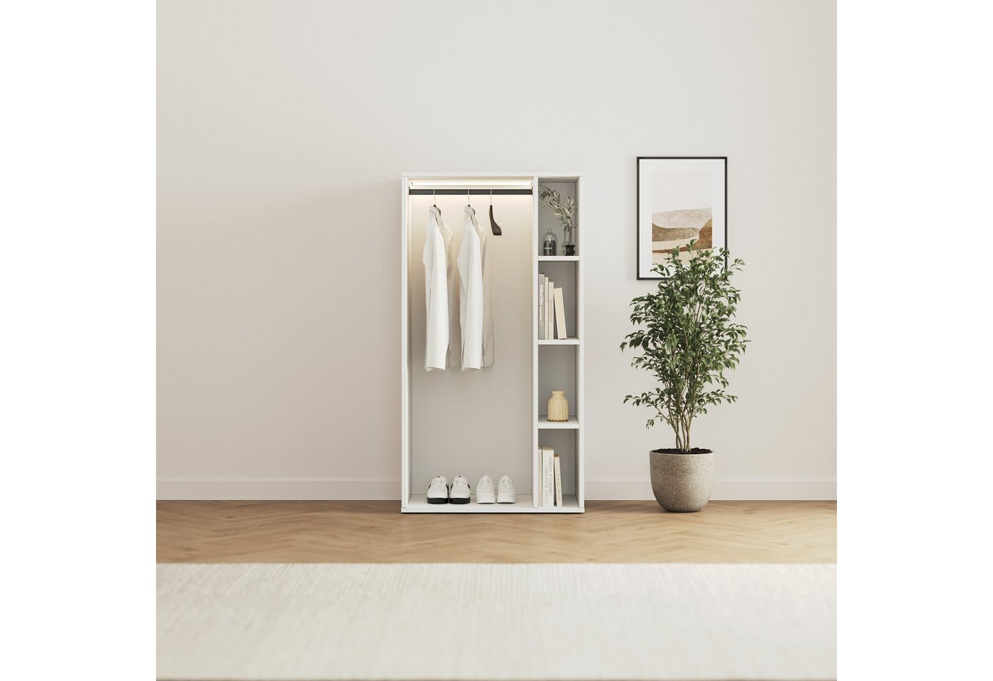SMARTBett Kleiderschrank Schrank STA.2.0016 (Serie M2 Tiefe 55cm) Höhe 168,2cm von SMARTBett