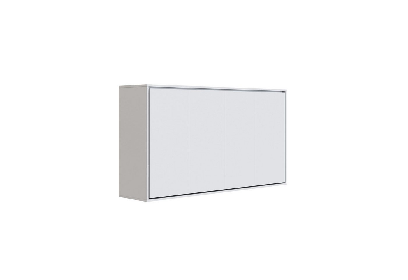 SMARTBett Schrankbett Schrankbett 100x200  Horizontal (M2 55cm Tiefe) Perlgrau von SMARTBett
