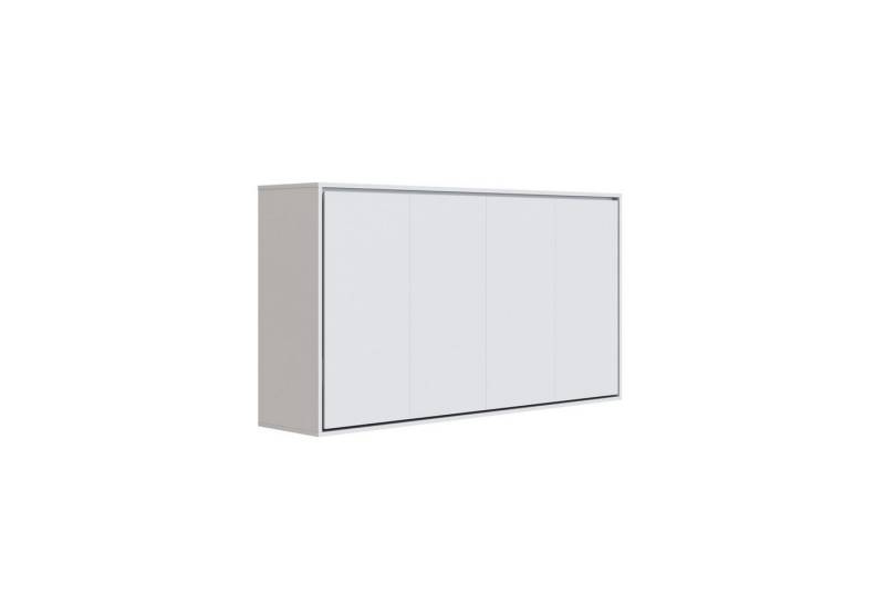 SMARTBett Schrankbett Schrankbett 100x200  Horizontal (M2 55cm Tiefe) Perlgrau von SMARTBett