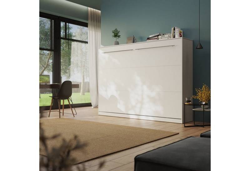 SMARTBett Schrankbett Standard 140x200 cm cm Horizontal Weiß inkl. Lattenrost Klappbett, Wandklappbett mit Gasdruckfedern SMARTBett Schrankbett Standard 140x200 cm cm Horizontal Weiß inkl. Lattenrost Klappbett, Wandklappbett mit Gasdruckfedern von SMARTBett