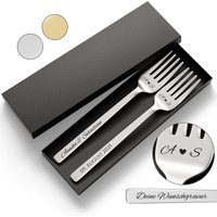 Gabel Set Mit Personalisierter Gravur - Hochzeitsgeschenke Für Brautpaar, Geburtstag, Geschenkidee Paare, Kuchengabeln Namen Gabel Set Mit Personalisierter Gravur - Hochzeitsgeschenke Für Brautpaar, Geburtstag, Geschenkidee Paare, Kuchengabeln Namen von SMARTEON