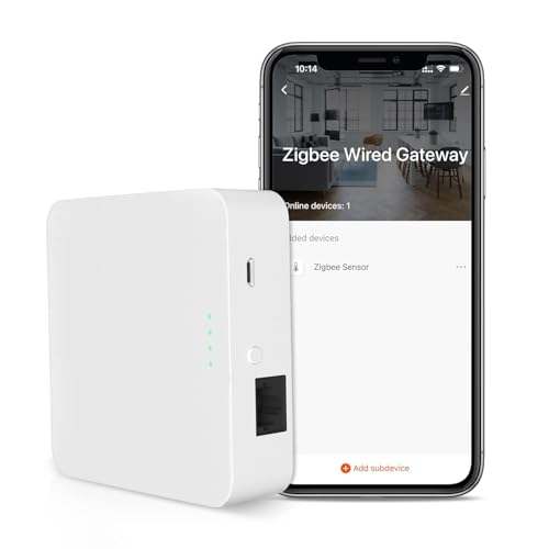 SMARTERCURRY Zigbee 3.0 Verdrahtete Gateway für Tuya-Geräte, Smart Home Zigbee Hub, 2.4GHz WiFi, Tuya/Smartlife APP, Netzwerkkabel Enthalten von SMARTERCURRY