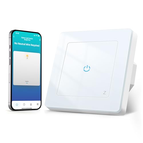 SMARTERCURRY Zigbee Smart Lichtschalter 1 Weg, Kein Neutralleiter Erforderlich, Weiß, 1 Stück Alexa Lichtschalter Unterputz,Touch Lichtschalter, Timing-Funktion, Gateway Erforderlich SMARTERCURRY Zigbee Smart Lichtschalter 1 Weg, Kein Neutralleiter Erforderlich, Weiß, 1 Stück Alexa Lichtschalter Unterputz,Touch Lichtschalter, Timing-Funktion, Gateway Erforderlich von SMARTERCURRY