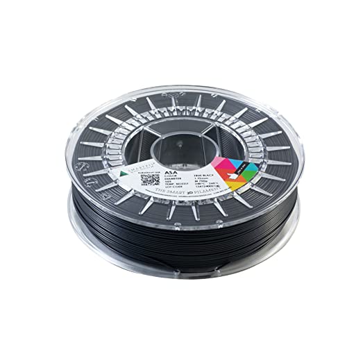 SMARTFIL ASA 3D-Druck-Filament, besondere Verwendung im Außenbereich, Gewicht: M (750 g), Durchmesser: 1,75 mm, Farbe: True Black von SMARTFIL