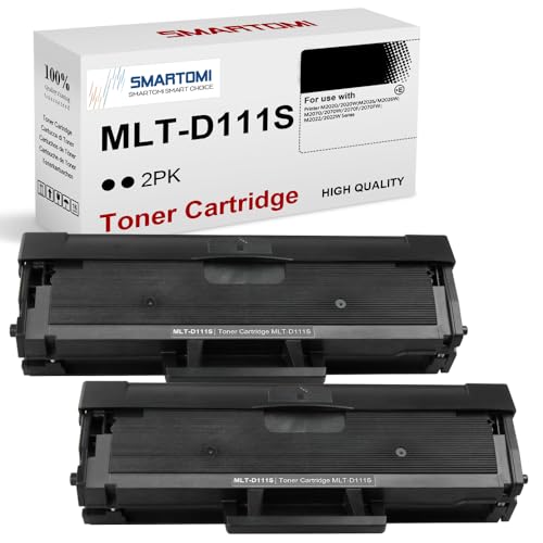 SMARTOMI MLT-D111S Toner Kompatibel für Samsung D111S MLT-D111L Schwarz Druckerpatrone für Samsung Xpress M2070w Toner M2070 M2026W M2026 M2070FW M2020 M2022W M2022 M2070F (Schwarz 2er-Pack) von SMARTOMI