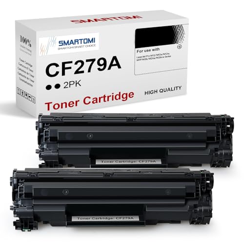 SMARTOMI CF279A 79A Toner Kompatible für HP 79A CF279A für HP Laserjet Pro M12w M12a M12, HP Laserjet Pro MFP-M26nw M26 M26a Drucker (2 Schwarz) von SMARTOMI