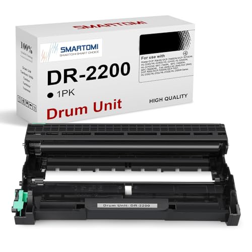 SMARTOMI DR2200 Trommel Kompatibel für Brother DR2200 DR-2200 für DCP-7055 DCP7055W DCP-7060D DCP-7065DN HL-2130 HL-2132 HL-2240 HL-2240D HL-2250DN HL-2270DW MFC-7360N MFC-7860DW FAX-2840( 1×Trommel von SMARTOMI