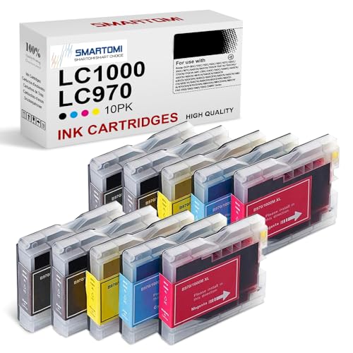 SMARTOMI LC1000 LC970 Kompatibel für Brother LC1000 LC970 Multipack Druckerpatronen für DCP-135C 150C 153C 157C 130C 330C 350C 357C 540CN 560CN 680CN 750CW 770CW FAX 1355(10er-Pack) SMARTOMI LC1000 LC970 Kompatibel für Brother LC1000 LC970 Multipack Druckerpatronen für DCP-135C 150C 153C 157C 130C 330C 350C 357C 540CN 560CN 680CN 750CW 770CW FAX 1355(10er-Pack) von SMARTOMI