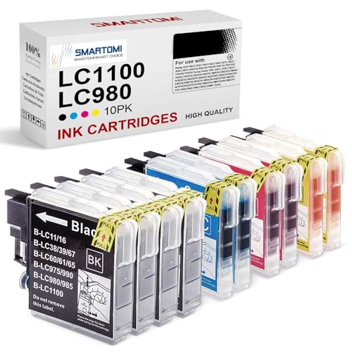 SMARTOMI LC1100 LC980 Kompatibel für Brother LC1100 LC980 Multipack Druckerpatronen für DCP-145C DCP-195C DCP-165C MFC-250C MFC-490CW MFC-5490CN MFC-5890CN MFC-6490CW(10er-Pack) SMARTOMI LC1100 LC980 Kompatibel für Brother LC1100 LC980 Multipack Druckerpatronen für DCP-145C DCP-195C DCP-165C MFC-250C MFC-490CW MFC-5490CN MFC-5890CN MFC-6490CW(10er-Pack) von SMARTOMI