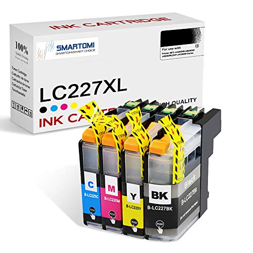 SMARTOMI LC227XL LC225XL Multi-Pack Kompatible Tintenkartuschen für Brother LC-227XL LC-225XL, für die Nutzung mit Druckern aus der Serie Brother DCP-J4120DW MFC-J4420DW MFC-J4620DW MFC-J4625DW von SMARTOMI