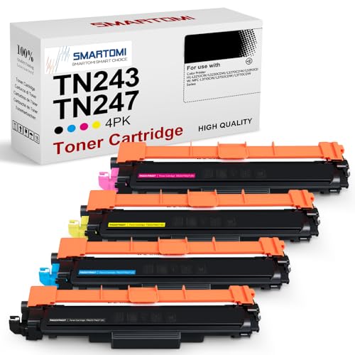 SMARTOMI TN247 TN243 Toner Kompatibel für Brother TN-247 TN-243 TN247 TN243 für Brother MFC-L3770CDW MFC-L3750CDW HL-L3230CDW MFC-L3710CW HL-L3210CW DCP-L3550CDW MFC-L3730CDN HL-L3270CDW DCP-L3510CDW von SMARTOMI