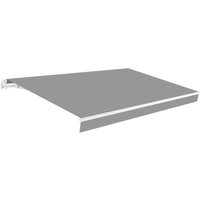 Smartsun - Manuelle Gelenkarmmarkise 4x2,5m Grau Polyester – UV-Sonnenschutz-Plane – Aluminium-Struktur von SMARTSUN