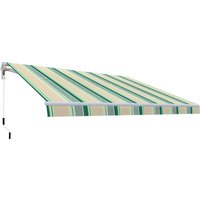 Smartsun manuelle Markise 3x2m beige / grün Acrylgewebe von SMARTSUN