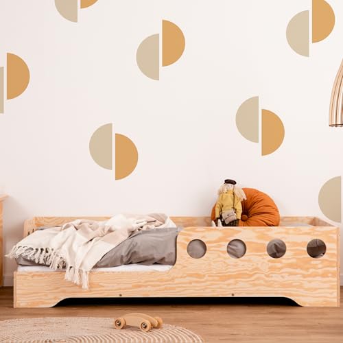 smartwood TILA 5L Kinderbett 90x200 mit Lattenrost und Rausfallschutz - Neuheit - Holz Kinderbett für Jungen & Mädchen - vielseitiges Montessori Bett mit Rausfallschutz und Lattenrost 200x90 cm. von smartwood