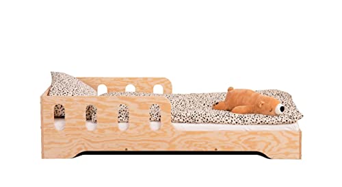 smartwood TILA 6 Kinderbett 80x160 mit Lattenrost und Rausfallschutz - Neuheit - Holz Kinderbett für Jungen & Mädchen - vielseitiges Montessori Bett mit Rausfallschutz und Lattenrost 160x80 cm. von smartwood