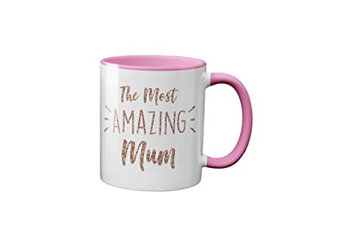 Tasse mit Aufschrift "Most Amazing Mum", elegant, Geschenk zum Muttertag (Prime) von SMARTYPANTS