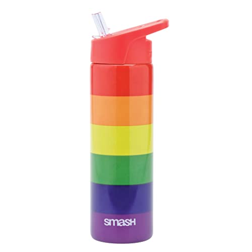 Smash Sipper-Regenbogen Streifen Edelstahl Wasserflasche/Flasche, Regenbogenfarben, 750 ml von Smash