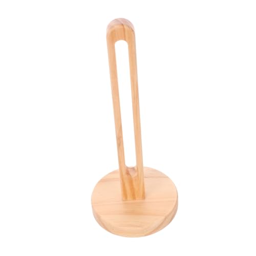 SMASOLO Holz Papierhandtuchhalter Freistehend aus Massivem Holz mit No Drill Installation Kompakt Platzsparend für Küche und Bad Eleganter Minimalistischer Küchenrollenhalter ohne Bohren von SMASOLO