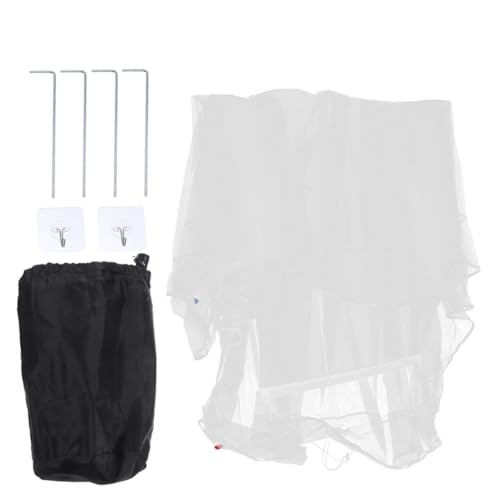 SMASOLO Outdoor Moskitonetz Doppelbett Zelt Faltbar Atmungsaktiv Leicht für Camping und Reisen Weiß mit Elastischem Netz für Guten Luftaustausch und Einfache Installation von SMASOLO