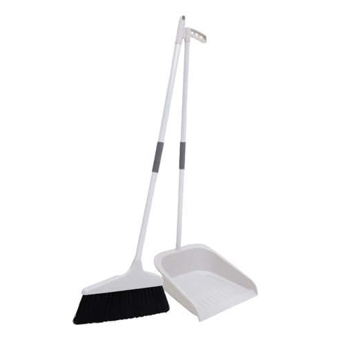 SMASOLO Weicher Besenset sauber Strohbesen Boden Handfeger und Schaufel Kehrschaufel und Bürste, robust fegen Handbesen und Staubpan Besenstiel für zu Hause Kehrbürste das Haustier Weiß SMASOLO Weicher Besenset sauber Strohbesen Boden Handfeger und Schaufel Kehrschaufel und Bürste, robust fegen Handbesen und Staubpan Besenstiel für zu Hause Kehrbürste das Haustier Weiß von SMASOLO