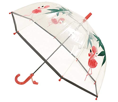 SMARTBULLE Transparenter Kinderregenschirm Glocke - Fluoreszierende Umrandung : Windbeständig; Durchmesser=71cm; manuell zu öffnen; Mädchenregenschirm; Motiv: FLAMINGO ROSE. SMARTBULLE Transparenter Kinderregenschirm Glocke - Fluoreszierende Umrandung : Windbeständig; Durchmesser=71cm; manuell zu öffnen; Mädchenregenschirm; Motiv: FLAMINGO ROSE. von SMATI