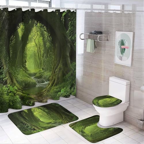 4-teiliges Duschvorhang-Set – Badezimmer-Sets mit Duschvorhang und Teppichen in Tintenfarbe, Badezimmer-Zubehör-Sets mit Basketballspielern, Badevorleger, Toilettendeckel, Badezimmer-Toilettenmatte 4-teiliges Duschvorhang-Set – Badezimmer-Sets mit Duschvorhang und Teppichen in Tintenfarbe, Badezimmer-Zubehör-Sets mit Basketballspielern, Badevorleger, Toilettendeckel, Badezimmer-Toilettenmatte von SMAZDFXX