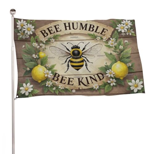 "Bee Humble Bee Kind Inspirational" 2x3 Ft Durable Outdoor Decor Banner Terrasse Willkommen Flaggen Frühling Hof Flaggen "Bee Humble Bee Kind Inspirational" 2x3 Ft Durable Outdoor Decor Banner Terrasse Willkommen Flaggen Frühling Hof Flaggen von SMAZDFXX