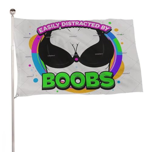 "Easily Distracted By Boobs" 4x6 Ft Durable Outdoor Decor Banner Terrasse Willkommen Flaggen Frühling Hof Flaggen "Easily Distracted By Boobs" 4x6 Ft Durable Outdoor Decor Banner Terrasse Willkommen Flaggen Frühling Hof Flaggen von SMAZDFXX