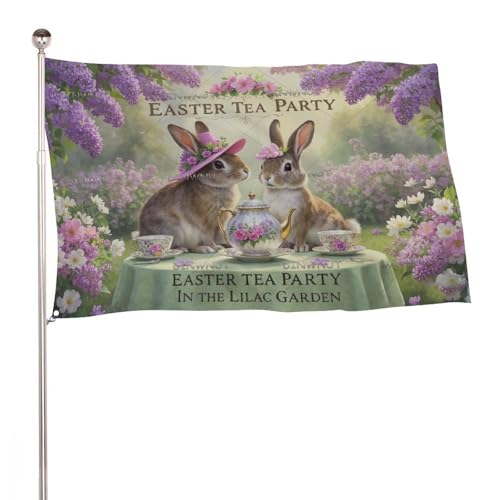 "Easter Tea Party" 5x8 Ft Durable Outdoor Decor Banner Terrasse Willkommen Flaggen Frühling Hof Flaggen "Easter Tea Party" 5x8 Ft Durable Outdoor Decor Banner Terrasse Willkommen Flaggen Frühling Hof Flaggen von SMAZDFXX