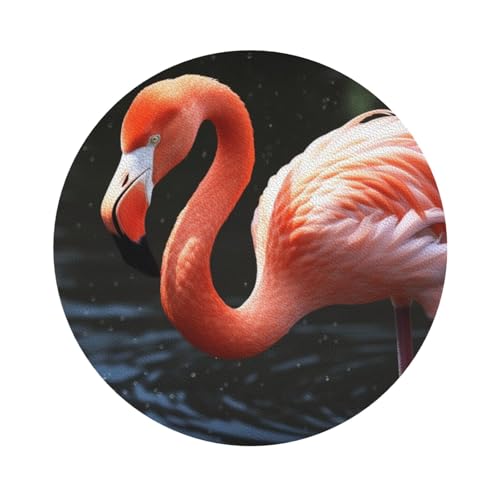 Flamingo-Untersetzer, 4er-Set, saugfähiger Lederuntersetzer für Getränke, hitzebeständige Tassenmatte zum Schutz des Tisches, Couchtischmatten für die Heimdekoration des Hauses Flamingo-Untersetzer, 4er-Set, saugfähiger Lederuntersetzer für Getränke, hitzebeständige Tassenmatte zum Schutz des Tisches, Couchtischmatten für die Heimdekoration des Hauses von SMAZDFXX