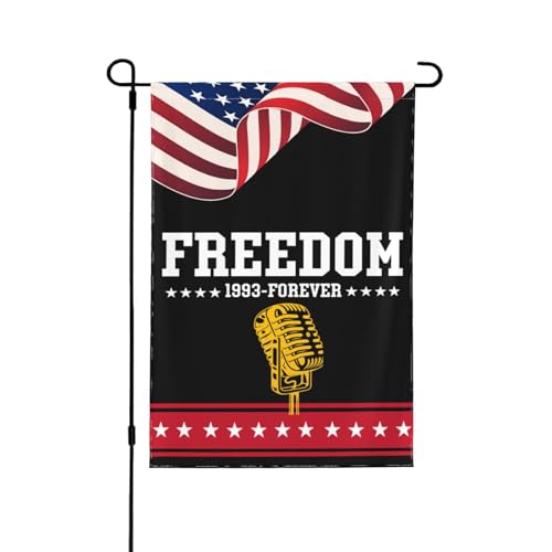 Freiheitsflagge Charlie Kirk unterstützt amerikanische Werte, Gartenflaggen, 30,5 x 45,7 cm, doppelseitiges Banner, kein Fahnenmast von SMAZDFXX
