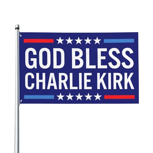 God Bless Charlie Kirk-Flagge, 91 x 152 cm, Wanddekoration für drinnen und draußen von SMAZDFXX