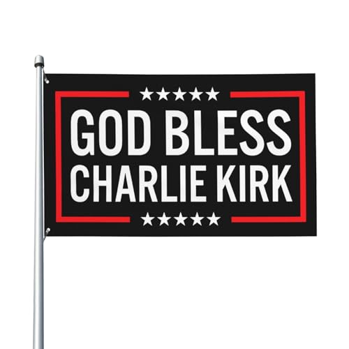 God Bless Charlie Kirk-Flagge, 91 x 152 cm, Wanddekoration für drinnen und draußen von SMAZDFXX