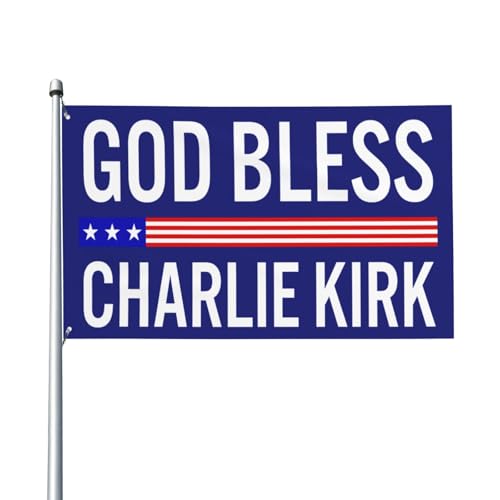God Bless Charlie Kirk-Flagge, 91 x 152 cm, Wanddekoration für drinnen und draußen von SMAZDFXX