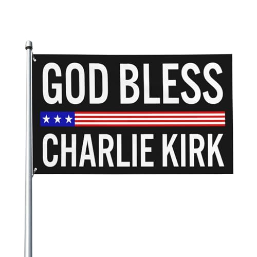 God Bless Charlie Kirk-Flagge, 91 x 152 cm, Wanddekoration für drinnen und draußen von SMAZDFXX