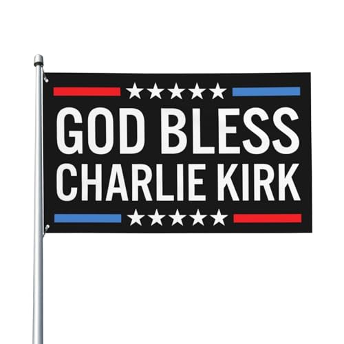 God Bless Charlie Kirk-Flagge, 91 x 152 cm, Wanddekoration für drinnen und draußen von SMAZDFXX