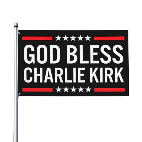 God Bless Charlie Kirk-Flagge, 91 x 152 cm, Wanddekoration für drinnen und draußen von SMAZDFXX