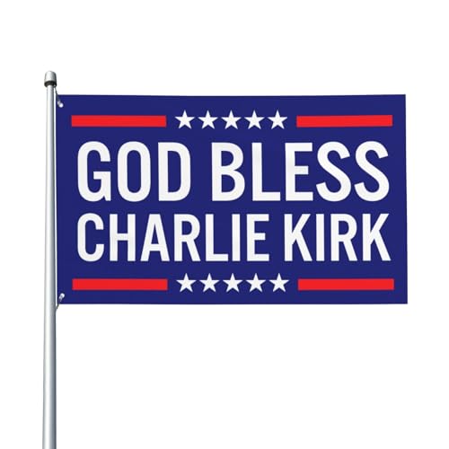 God Bless Charlie Kirk-Flagge, 91 x 152 cm, Wanddekoration für drinnen und draußen von SMAZDFXX