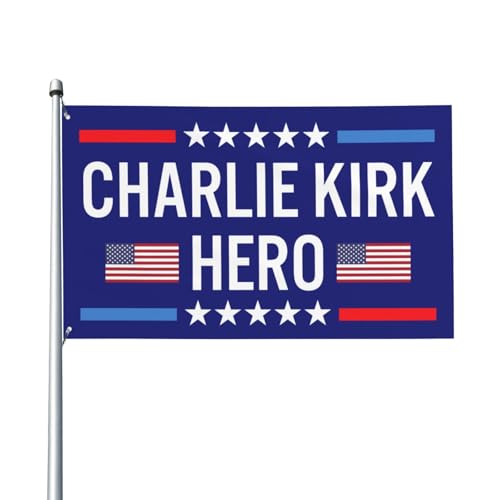 Hero Charlie Kirk-Flagge, 91 x 152 cm, Wandflagge, Dekoration für drinnen und draußen von SMAZDFXX