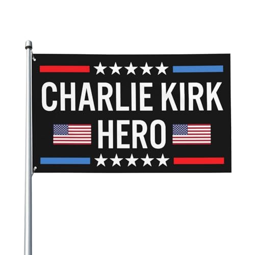 Hero Charlie Kirk-Flagge, 91 x 152 cm, Wandflagge, Dekoration für drinnen und draußen von SMAZDFXX