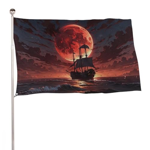 "Mondbaum-Landschaftsschiff" 3x5 Ft Durable Outdoor Decor Banner Patio Willkommensflaggen Frühlingshofflaggen "Mondbaum-Landschaftsschiff" 3x5 Ft Durable Outdoor Decor Banner Patio Willkommensflaggen Frühlingshofflaggen von SMAZDFXX