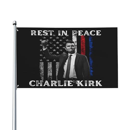 Rest In Peace Tribute Charlie Kirk Flagge Republikaner Stand mit Charlie Flaggen 3x5 Ft Yard Zeichen Banner von SMAZDFXX