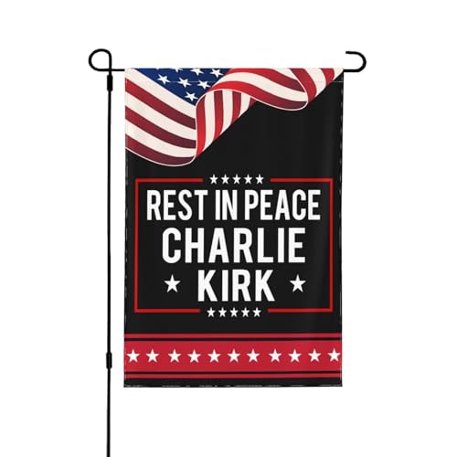 Rest In Peace Tribute Charlie Kirk Flagge Republikaner Stand mit Charlie Gartenflaggen 12 * 18 Zoll Doppelseitiges Banner Kein Fahnenmast von SMAZDFXX