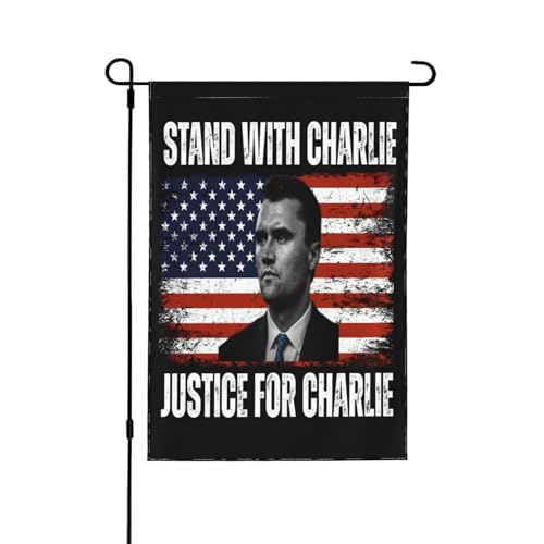 Ruhe in Frieden, Charlie Kirk-Flagge, republikanischer Stand mit Charlie-Gartenflaggen, 30,5 x 45,7 cm, doppelseitiges Banner, kein Fahnenmast von SMAZDFXX