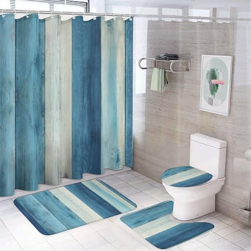 SMAZDFXX Badezimmer-Sets im Graffiti-Stil mit Duschvorhang und Teppichen – 4-teiliges Skelett-Duschvorhang-Set mit Teppichen, Toilettendeckelbezug und Rutschfester U-förmiger Badematte 183 x 183 cm SMAZDFXX Badezimmer-Sets im Graffiti-Stil mit Duschvorhang und Teppichen – 4-teiliges Skelett-Duschvorhang-Set mit Teppichen, Toilettendeckelbezug und Rutschfester U-förmiger Badematte 183 x 183 cm von SMAZDFXX