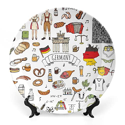 SMAZDFXX Ein Geschirrteller, jede berühmte Straße, farbenfroher klassischer Häuserdruck, Keramik-Wandbehang, Dekorationszubehör für Esstisch, Tischplatte, Heimdekoration SMAZDFXX Ein Geschirrteller, jede berühmte Straße, farbenfroher klassischer Häuserdruck, Keramik-Wandbehang, Dekorationszubehör für Esstisch, Tischplatte, Heimdekoration von SMAZDFXX
