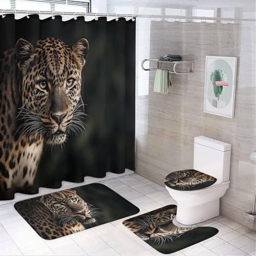SMAZDFXX Obst-Badezimmer-Sets mit Duschvorhang und Teppichen – Zitronen-4-teiliges Duschvorhang-Set mit Teppichen, Toilettendeckelbezug und Rutschfester U-förmiger Badematte 183 x 183 cm SMAZDFXX Obst-Badezimmer-Sets mit Duschvorhang und Teppichen – Zitronen-4-teiliges Duschvorhang-Set mit Teppichen, Toilettendeckelbezug und Rutschfester U-förmiger Badematte 183 x 183 cm von SMAZDFXX